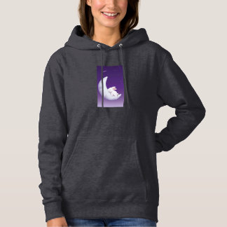 rabbit sleeping on the moon. hoodie