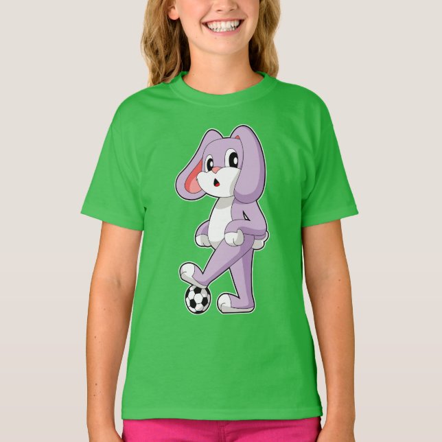 Rabbit Soccer player Soccer T-Shirt (Front)