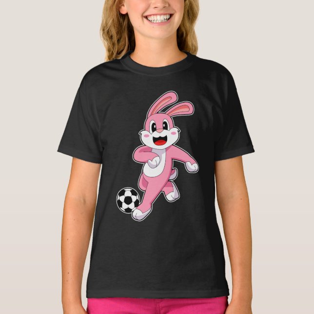 Rabbit Soccer player Soccer T-Shirt (Front)