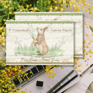 Rabbit Spring Carrot Patch Cottage Wood Decoupage Tissue Paper
