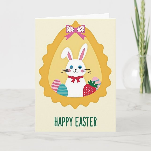 Rabbit Spring Celebration Card (Front)