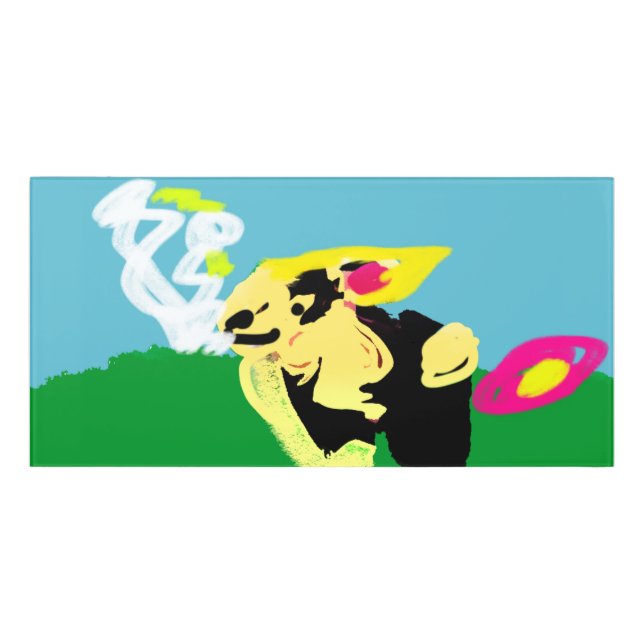 Rabbit spring   door sign (Classic Front)