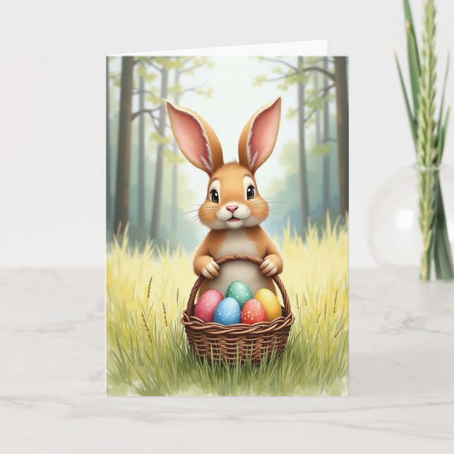 Rabbit Spring Festive Egg Card (Front)
