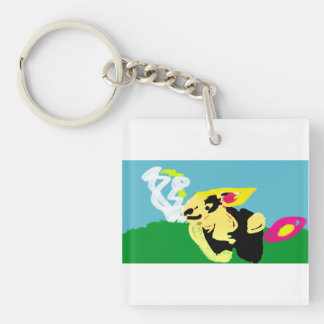 Rabbit spring   keychain