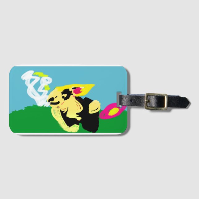 Rabbit spring   luggage tag (Front Horizontal)