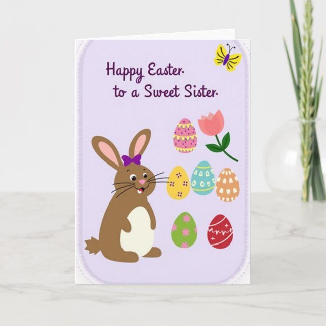 Rabbit Spring Pattern Card (Front)