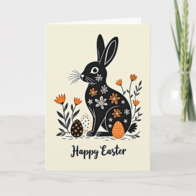 Rabbit Springtime Celebration Card (Front)