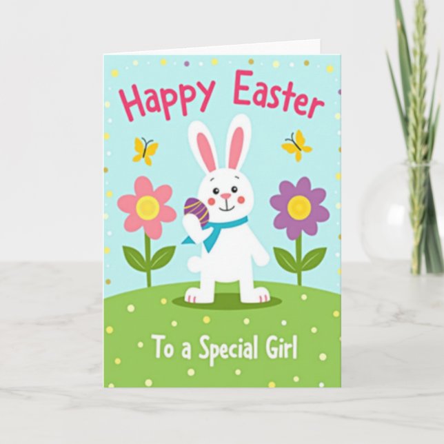 Rabbit Springtime Joy Art Card (Front)