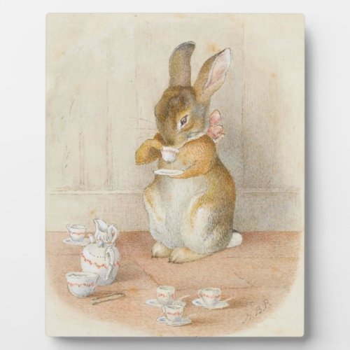 Rabbit Tea Party _ Beatrix Potter Plaque