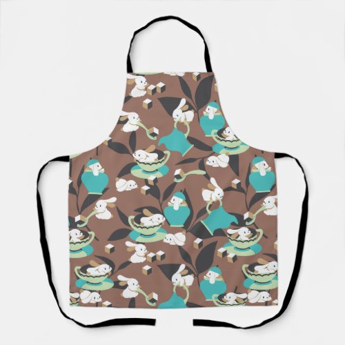 Rabbit Tea Party Pattern I Apron