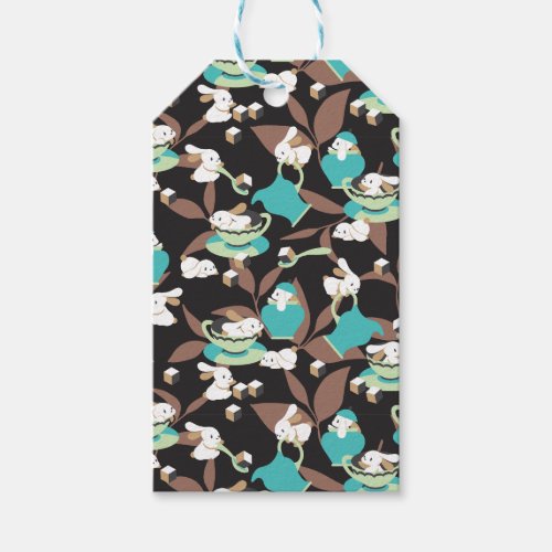 Rabbit Tea Party Pattern II Gift Tags