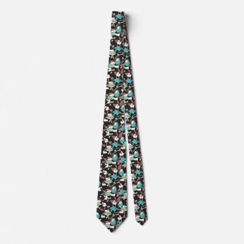 Rabbit Tea Party Pattern II Neck Tie