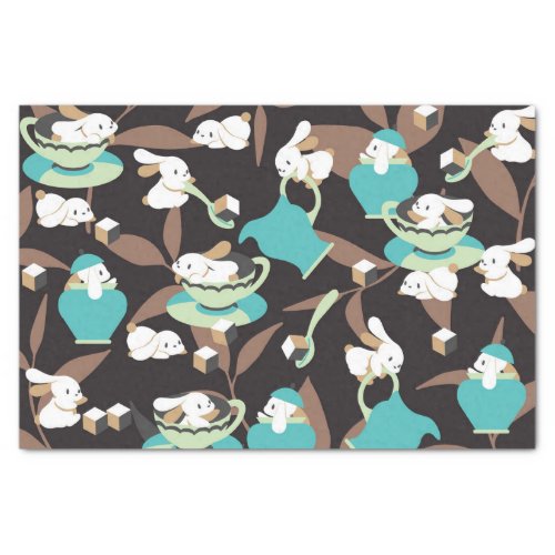 Rabbit Tea Party Pattern II Tissue Paper