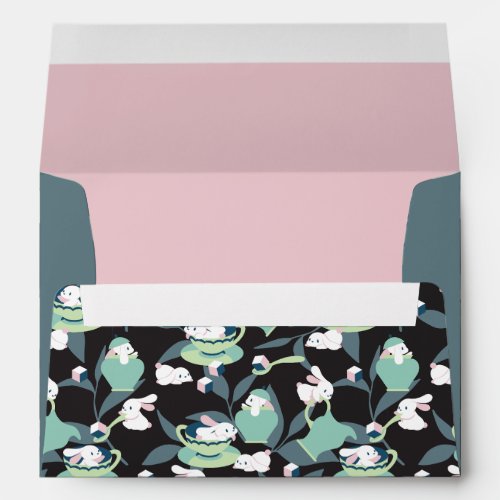 Rabbit Tea Party Pattern III Envelope