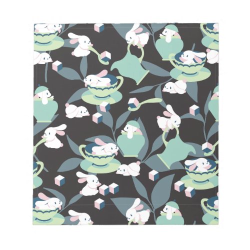 Rabbit Tea Party Pattern III Notepad