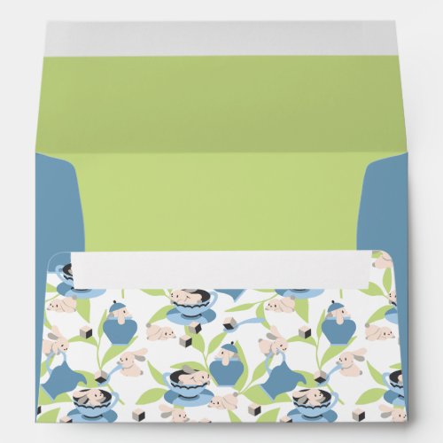 Rabbit Tea Party Pattern IV Envelope