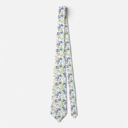 Rabbit Tea Party Pattern IV Neck Tie