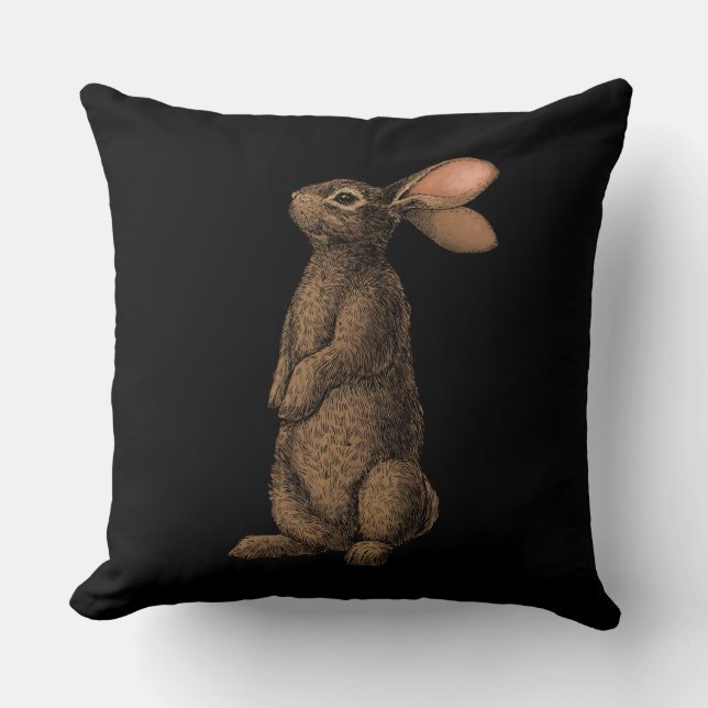 Rabbit Throw Pillow (Front)