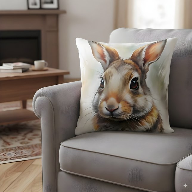 Rabbit Throw Pillow (Creator Uploaded)