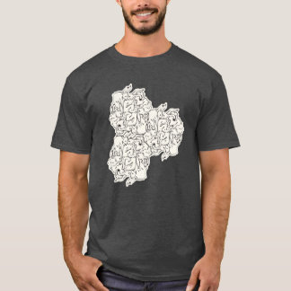 Rabbit Tile Tessellation (AL_BW) T-Shirt