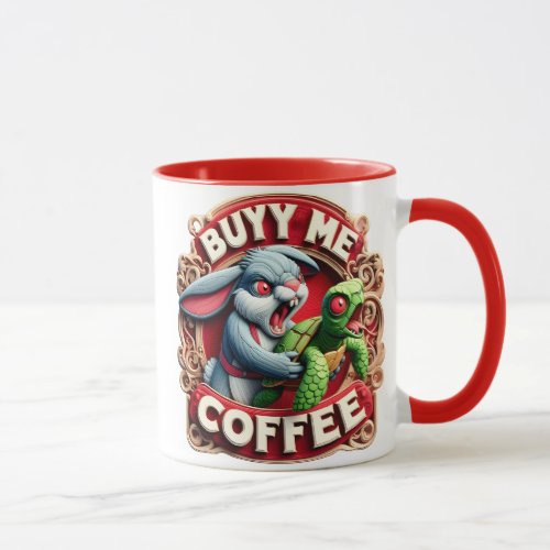 Rabbit  Turtle Buy Me Coffee Mug