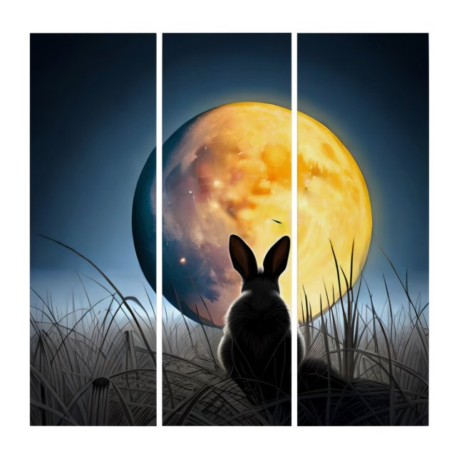 Rabbit Under the Moon Triptych (Front)