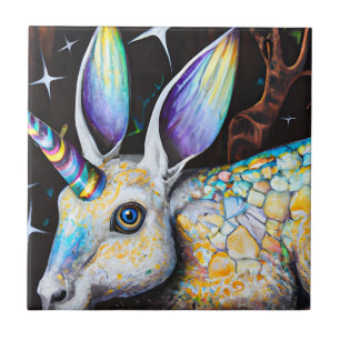Rabbit Unicorn Ceramic Tile