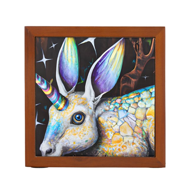 Rabbit Unicorn Desk Organizer (Front)