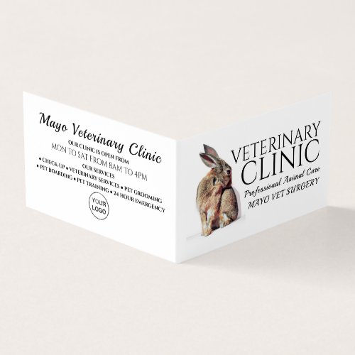 Rabbit Veterinarian Veterinary Service Detailed Business Card