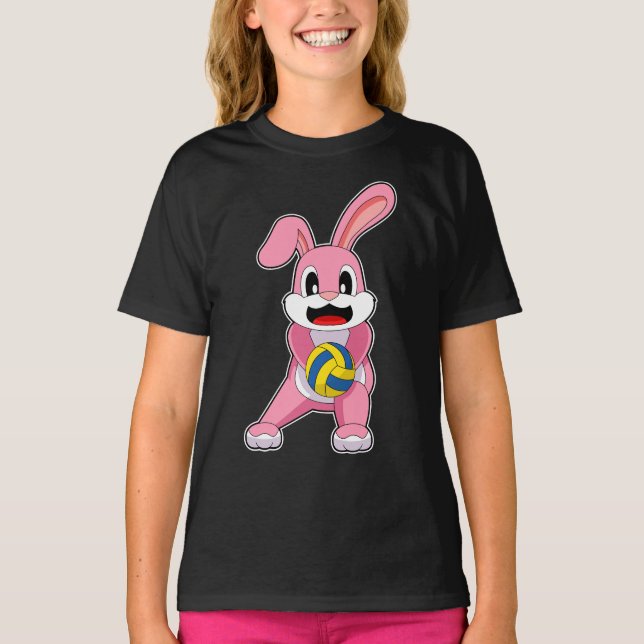 Rabbit Volleyball player Volleyball T-Shirt (Front)