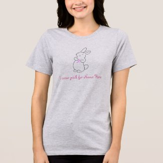 Rabbit w/ Ribbon for Breast Cancer Awareness Shirt