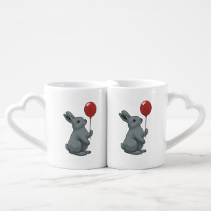 Rabbit with Balloon Coffee Mug Set