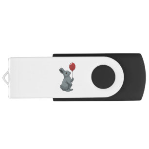 Rabbit with Balloon Flash Drive