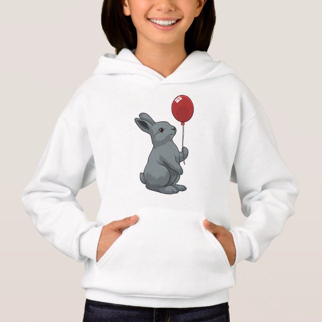 Rabbit with Balloon Hoodie (Front)