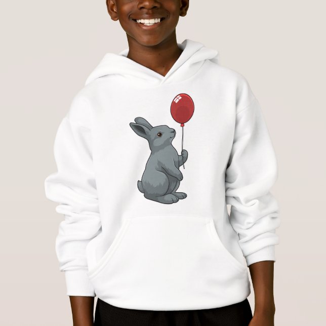 Rabbit with Balloon Hoodie (Front)
