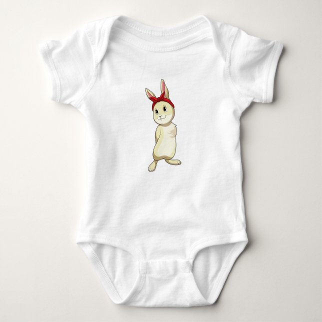 Rabbit with Bandana Baby Bodysuit (Front)