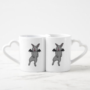 Rabbit with Bat wing Coffee Mug Set