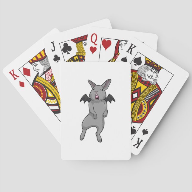 Rabbit with Bat wing Poker Cards (Back)