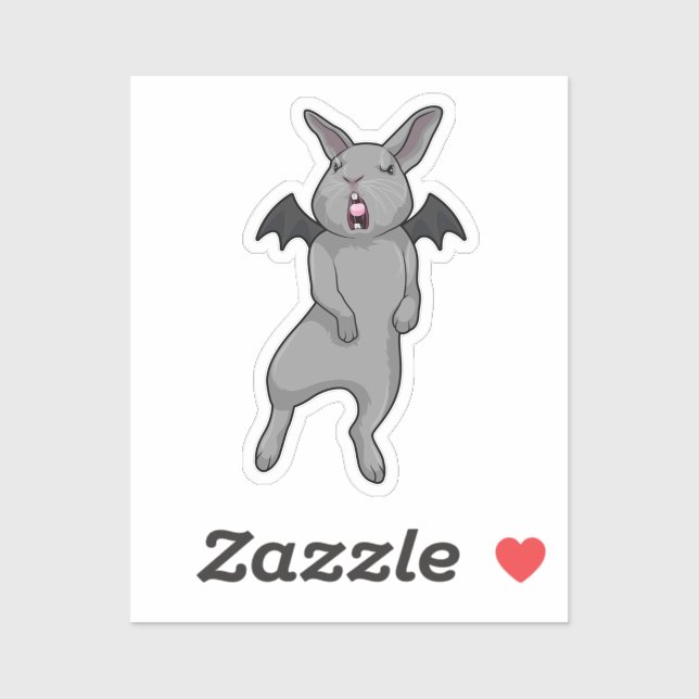 Rabbit with Bat wing Sticker (Sheet)
