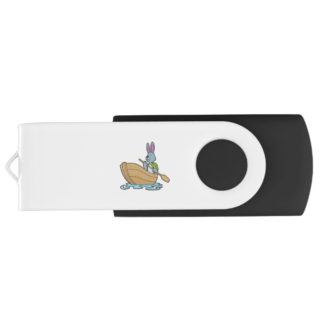 Rabbit with Boat & Paddle Flash Drive (Back)