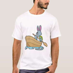 Rabbit with Boat & Paddle T-Shirt