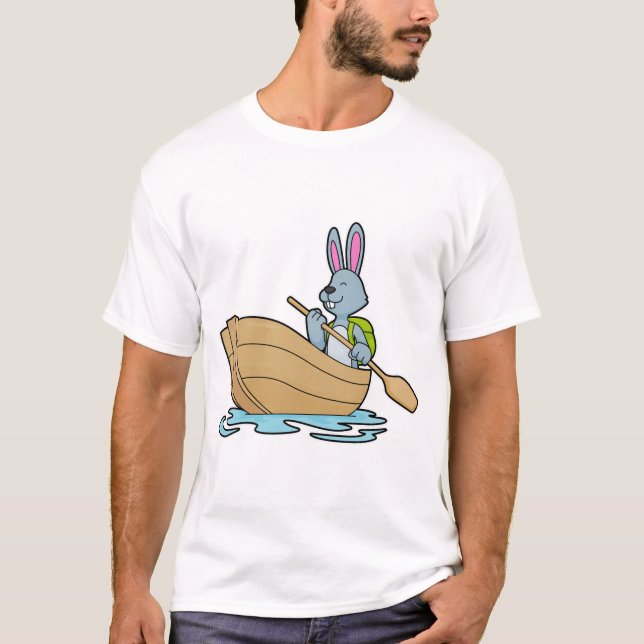 Rabbit with Boat & Paddle T-Shirt (Front)