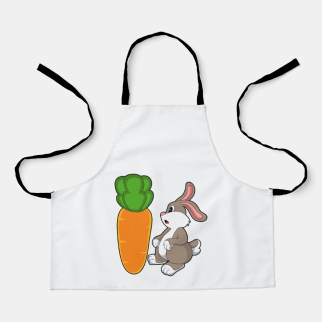 Rabbit with Carrot (2).PNG Apron (Front)