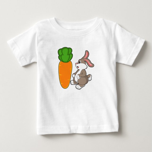 Rabbit with Carrot (2).PNG Baby T-Shirt (Front)