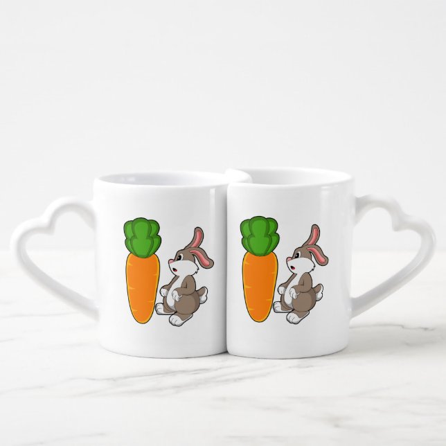 Rabbit with Carrot (2).PNG Coffee Mug Set (Front Nesting)