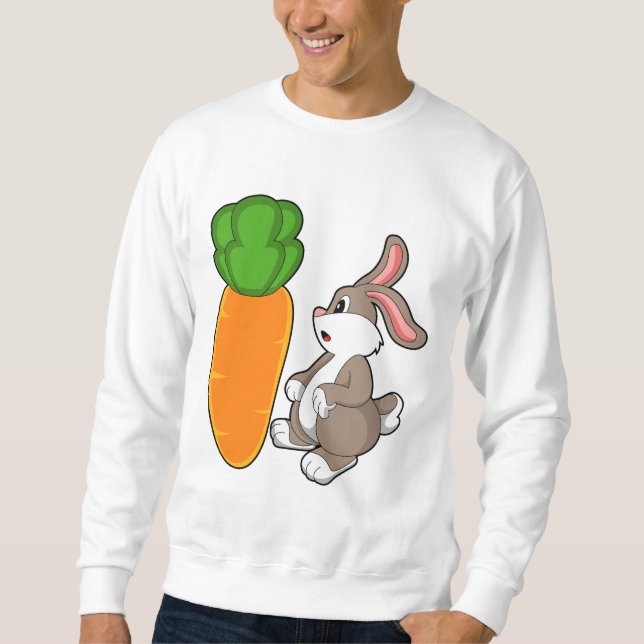 Rabbit with Carrot (2).PNG Sweatshirt (Front)
