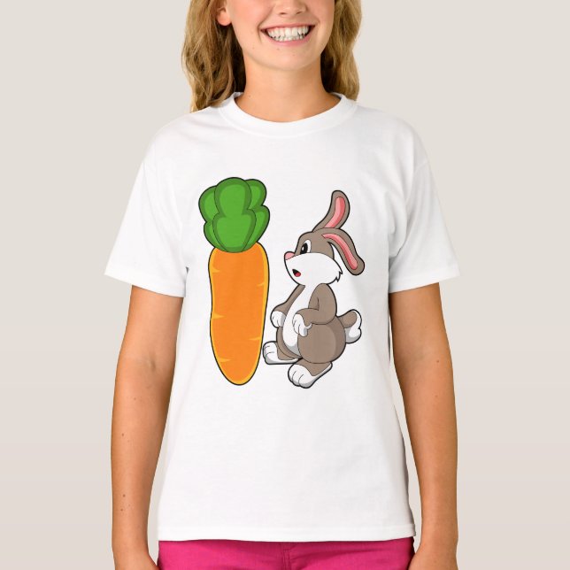 Rabbit with Carrot (2).PNG T-Shirt (Front)