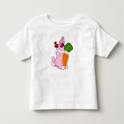 Rabbit with Carrot and Heart Toddler T_shirt