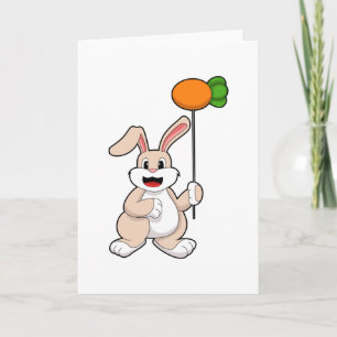 Rabbit with Carrot as Balloon.PNG Card