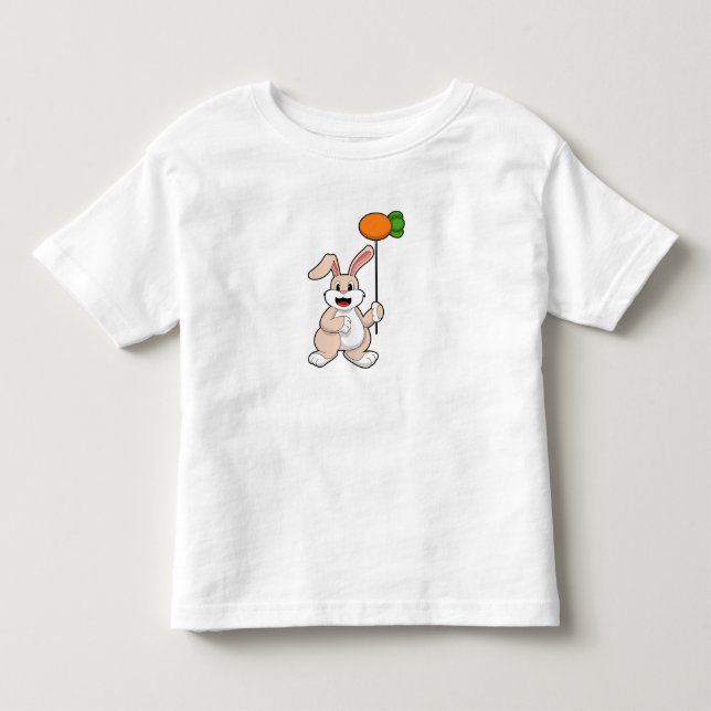 Rabbit with Carrot as Balloon.PNG Toddler T-shirt (Front)